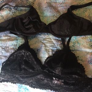 Black bralettes
